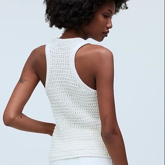 Madewell Crochet lightweight
100% Cotton sweater tank crewneck NWT Small - Picture 6 of 14